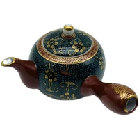 home tea set mountain green grain teapot side handle pot
