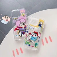japan crayon shin chan phone cases for iphone 13 12 11 pro max xr xs max 8 x 7 se 2020 cartoon couple anti drop tpu soft cover