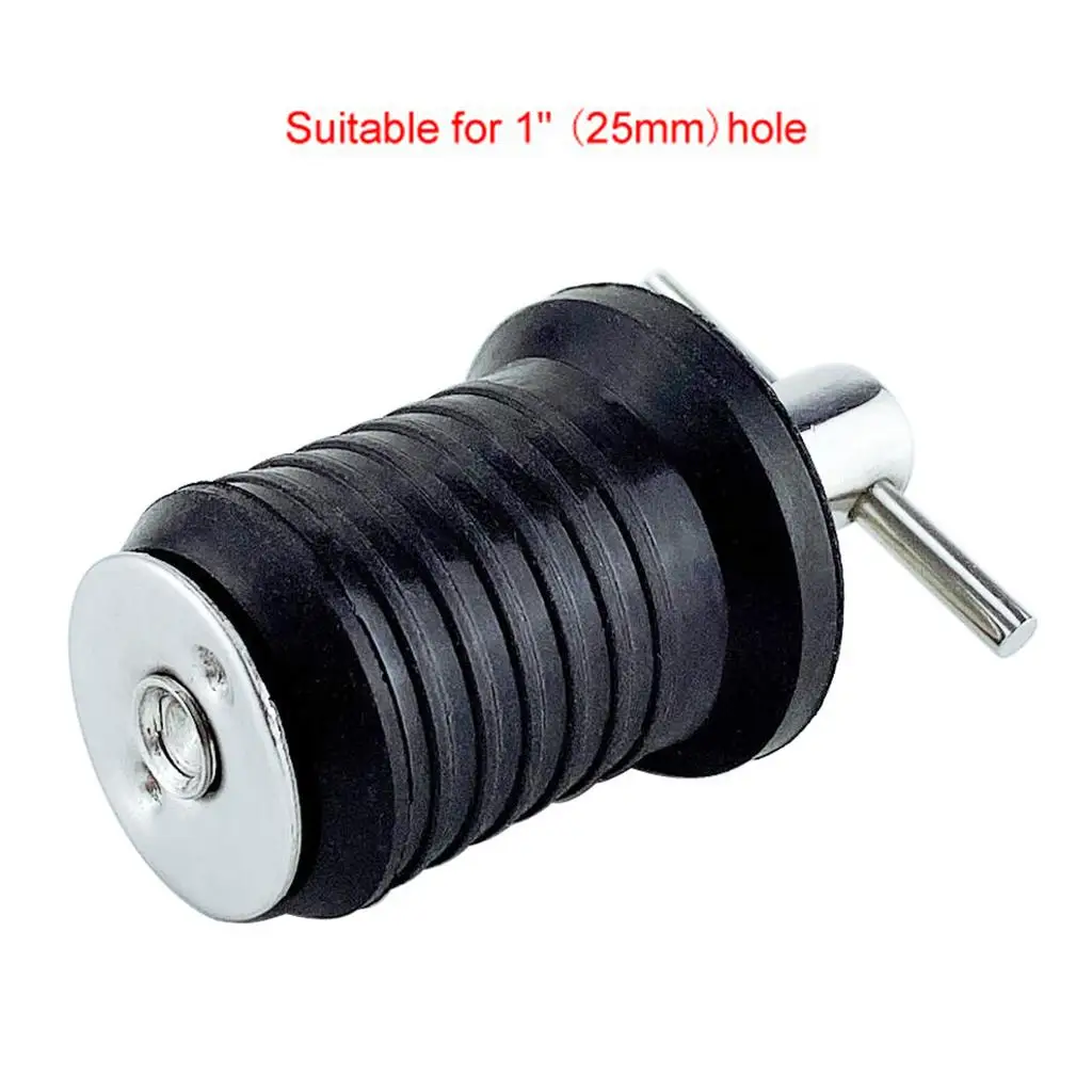 

2X Stainless Steel And Rubber Drain Plug 1Inch For Marine Boat Yacht Canoe