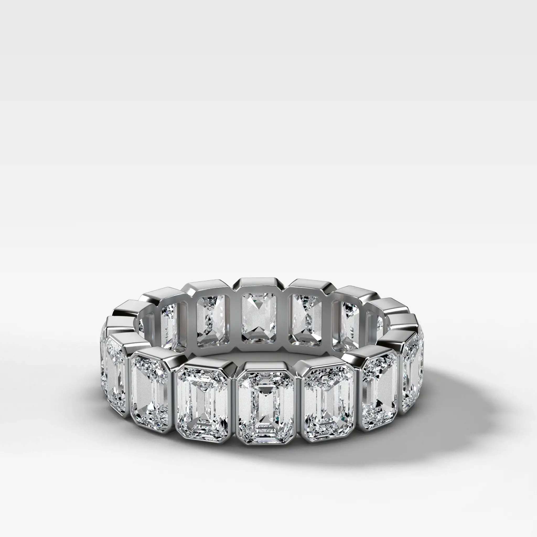 JOVOVASMILE 2022 Luxury Vintage Moissanite 925 Silver Wedding Band 3*5mm Emerald Cut Eternity Ring For Women Best Gift Jewelry