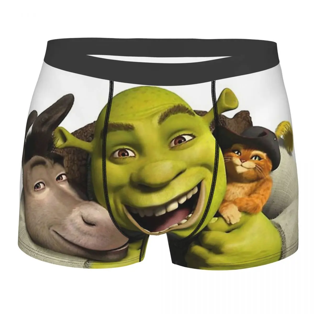 

Shrek Smile Underpants Homme Panties Male Underwear Comfortable Shorts Boxer Briefs