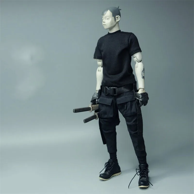

1/6th 3ATOYS Trendy For Boys Black Shirt Pants Belt No Body For Usual 12inch Soldier Action Collectable