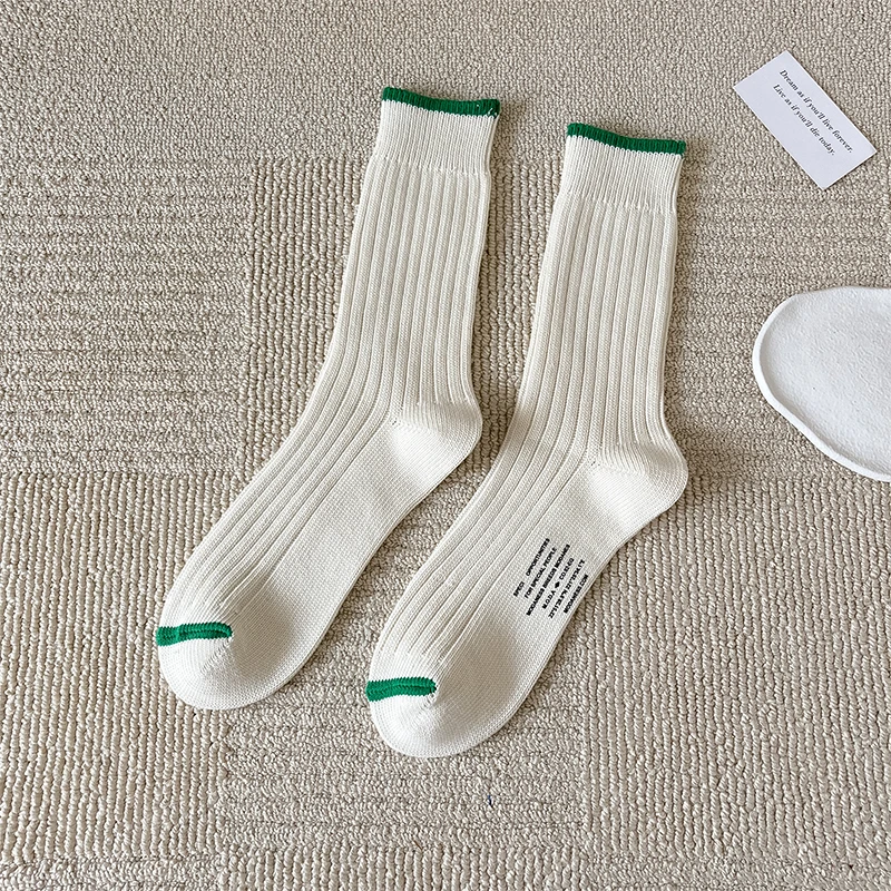 Pure Cotton White Warm Socks Large Size Long Fashion Casual 4 Color Thick Sport Luxury High Quality