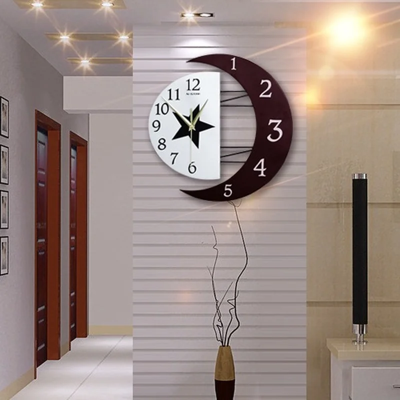 

Modern Design Wall Clock Needle Words Aesthetic Unique Digital Wall Clock Teen Room Duvar Saati Decoration Accessories OB50GZ