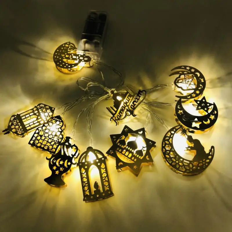 

Железный фонарь Рамадан Kareem украшение для домашнего освещения гирлянда Eid Mubarak украшения на Рамадан Eid Mubarak Луна Звезда 165 см