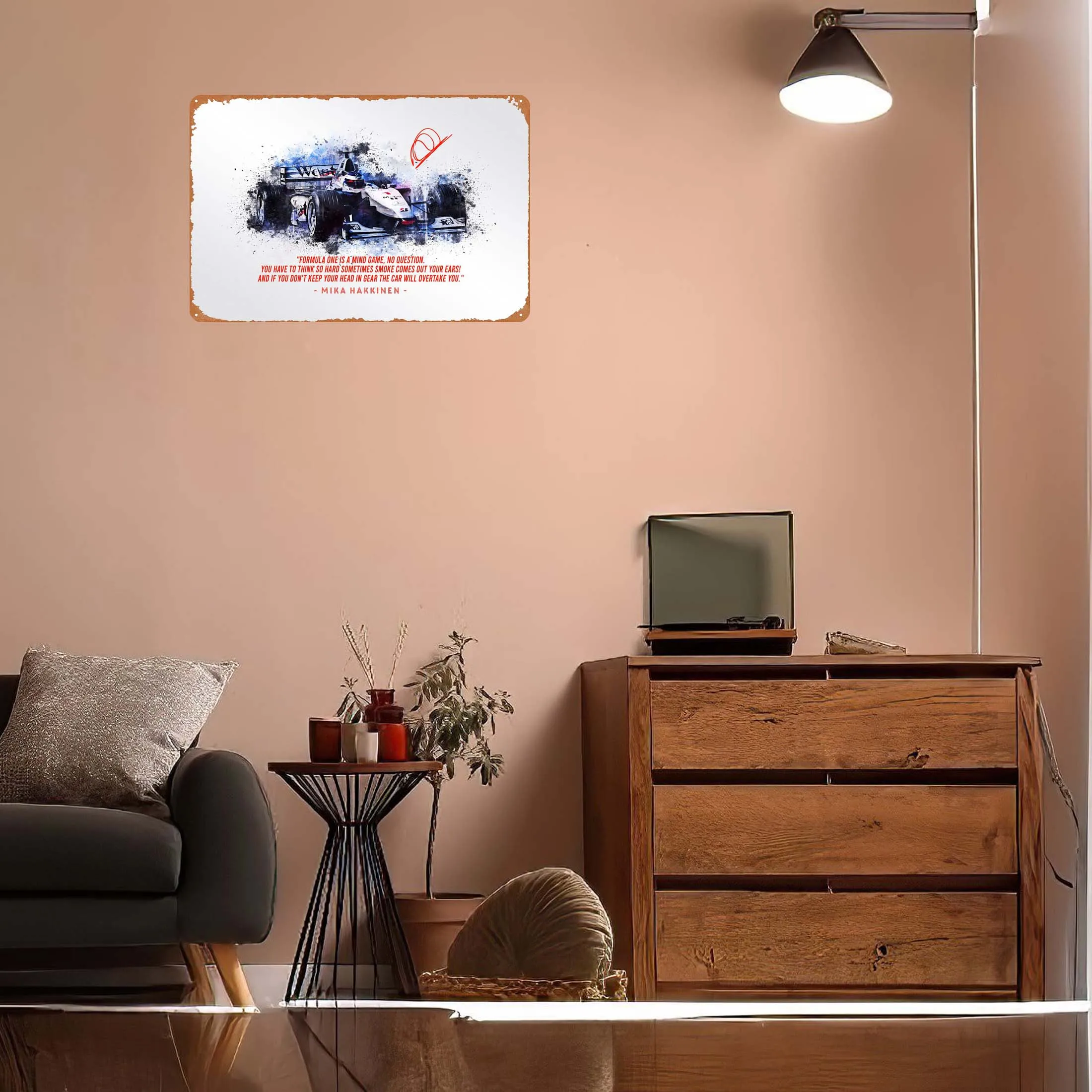 Mika Hakkinen 1999 Жестяная Табличка для автомобиля значок интерьера винтажный