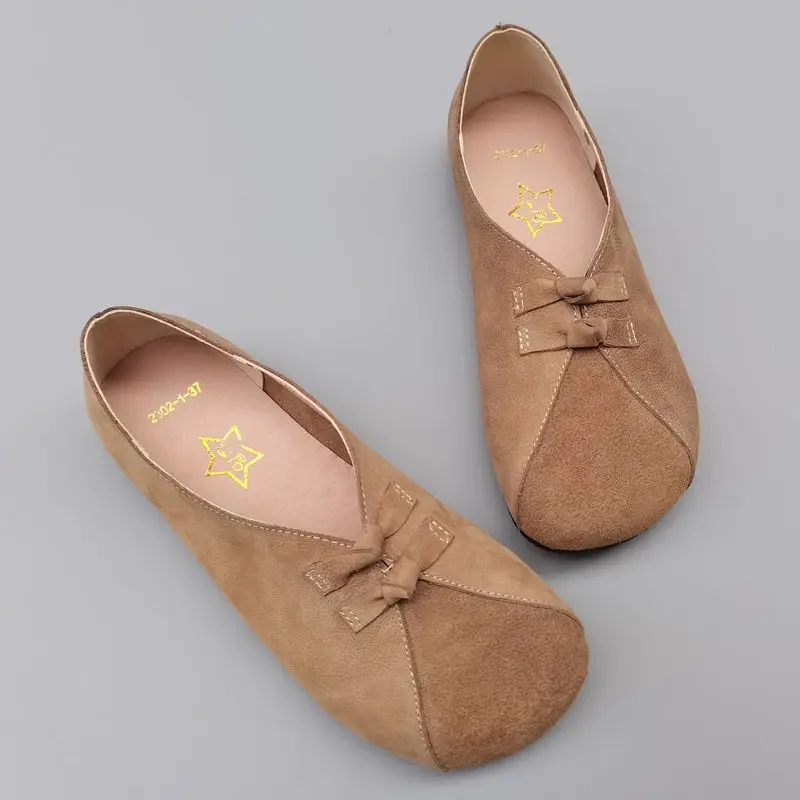 Туфли женские из натуральной кожи в стиле ретро натуральная кожа буддийские