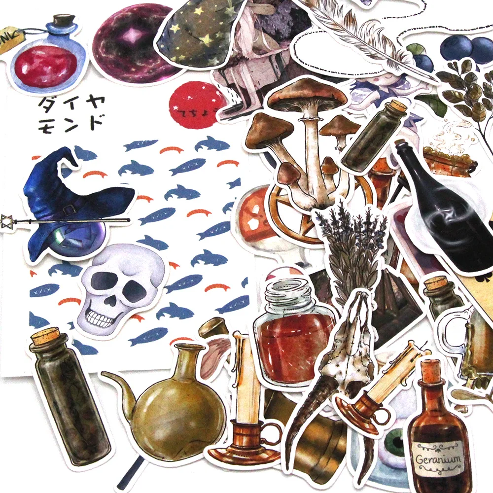 Волшебные наклейки на молочную бутылку с волшебным зельем декоративные Хэллоуин