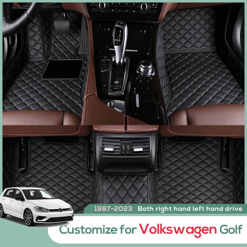 

Коврик напольный автомобильный под заказ, подходит для VOLKSWAGEN Golf, аксессуары для интерьера, экологически чистый, прочный, толстый, для левого/правого привода