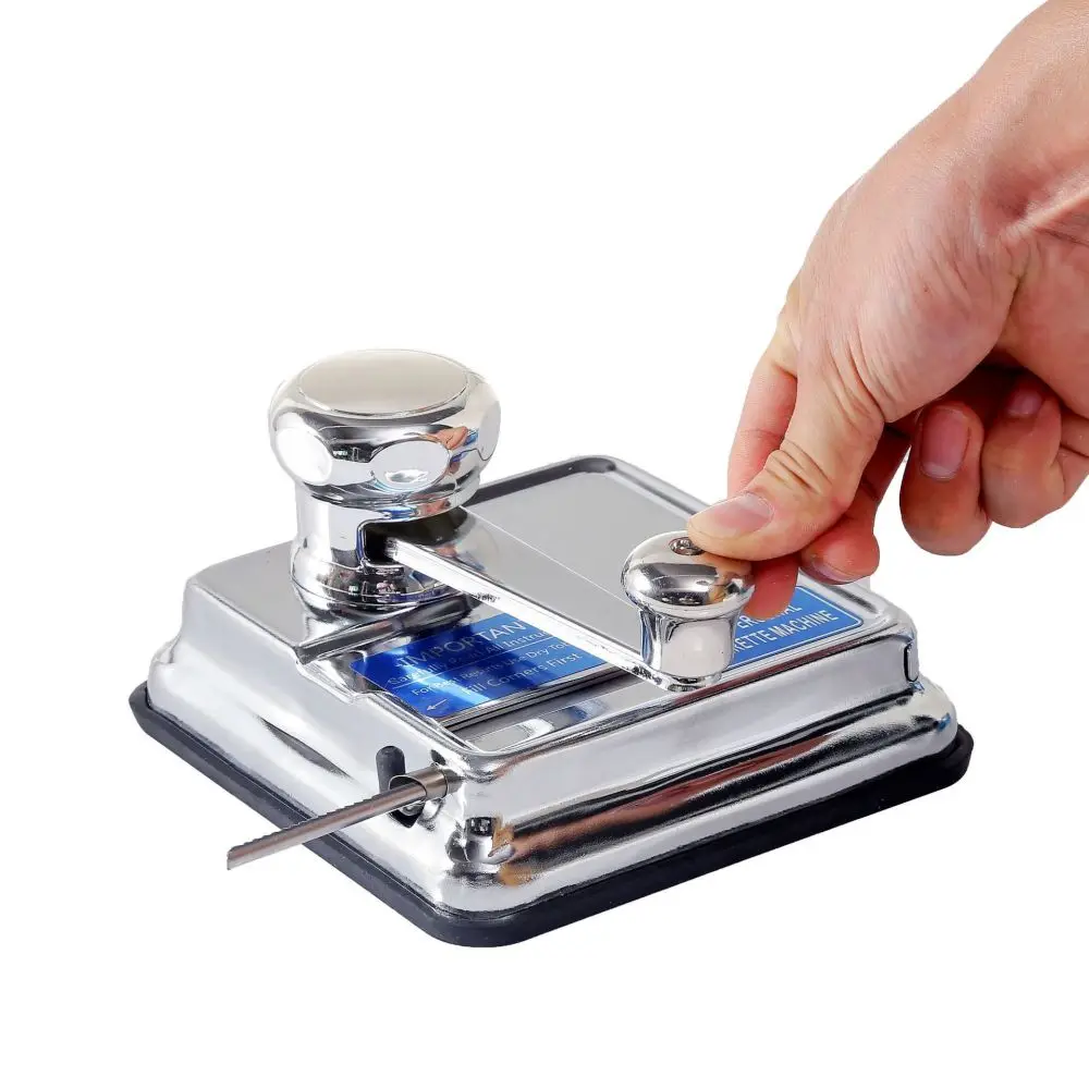 

Classical Hand Rocker 8mm Cigarette Rolling Machine Stainless Steel Metal Handmade Cigarettes Tobacco Weed Maker Accessories
