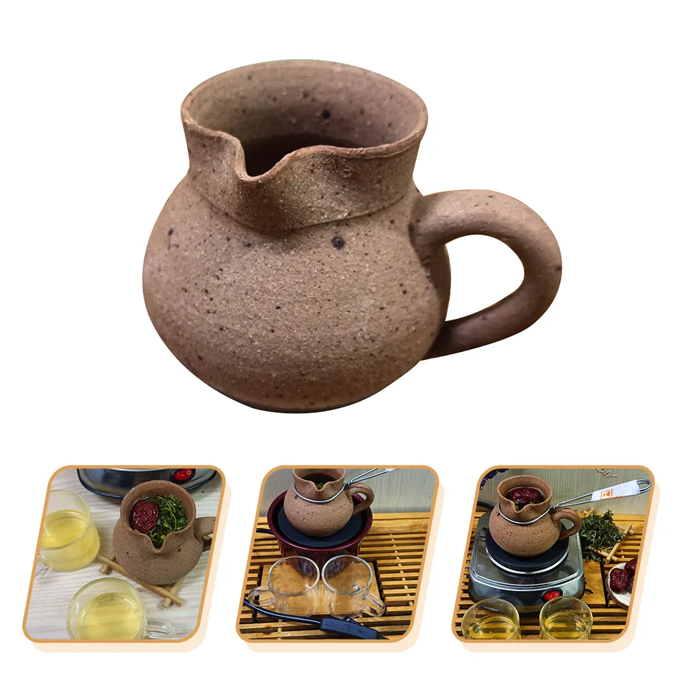 

Retro Unglazed Soup Crock Household Tea Making Pot Clay Medicine Stew Pot