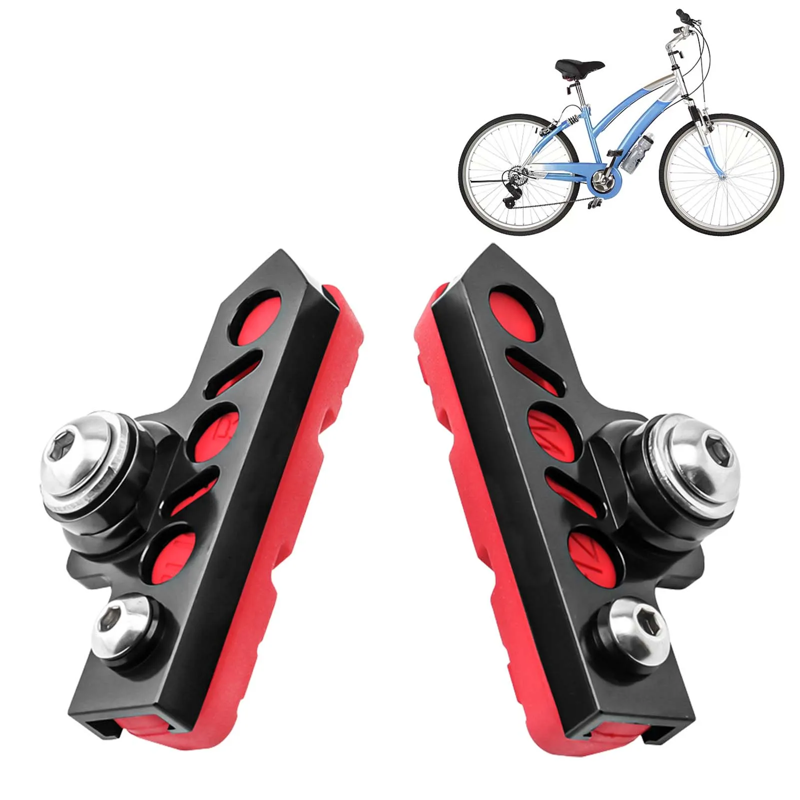 

Bicycle Brake Pads Skid-proof Bicycle Brake Pads Set Lightweight Aluminum Alloy Wear-resistant Brake Pads For Mountain Bike Road