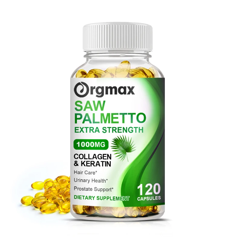 

Orgmax Saw Palmetto Capsules for Men Prostate Health Reproductive System Care Diet Supplement Urethral Hair Growth Free Shipping