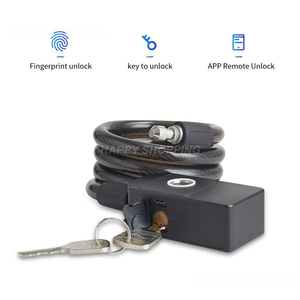 

Smart Waterproof Fingerprint Unlock Anti-theft Anti-theft Lock Bike Accessories Fingerprint Password Lock
