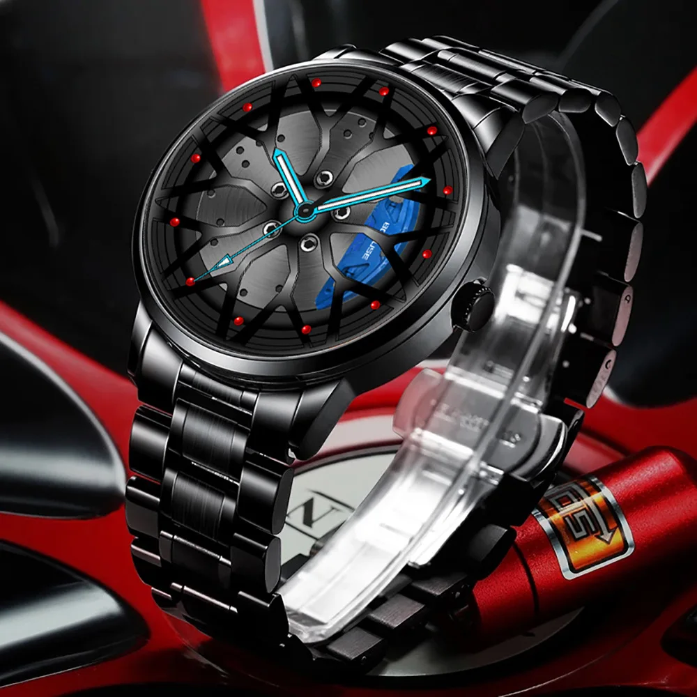 Фото Роскошные спортивные мужские кварцевые часы F1 Ferrary Racing черные Автоматические