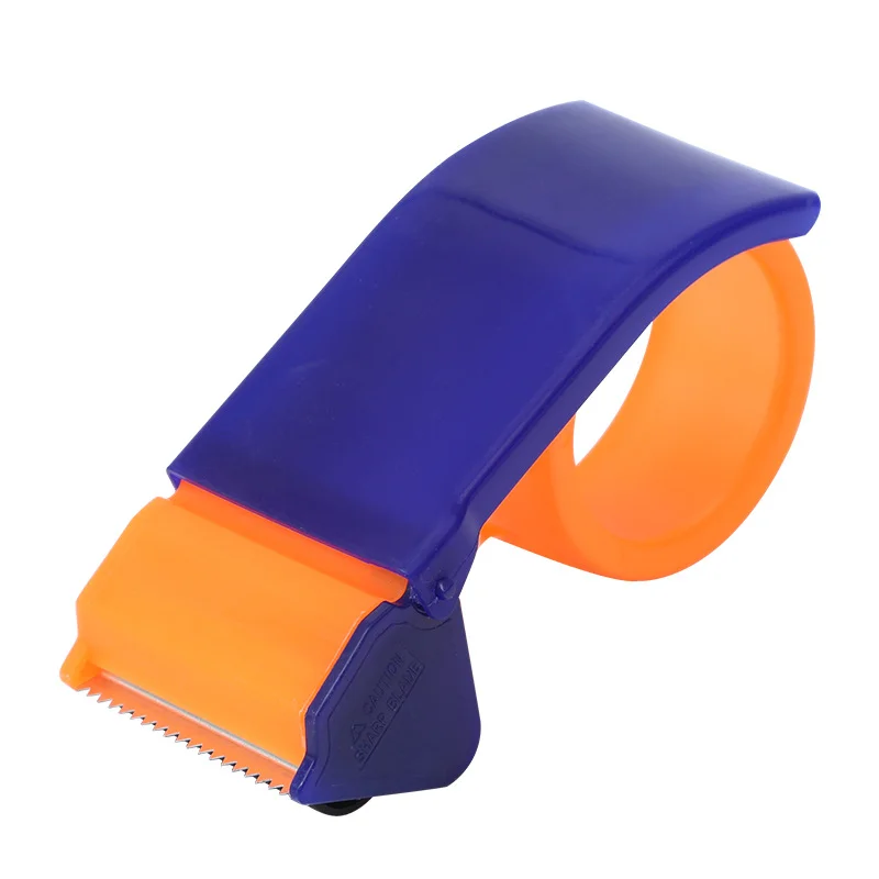 

HOT Simple &Practical Sealing Packaging Parcel Plastic Roller 2" Width Tape Cutter Dispenser