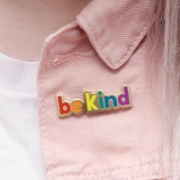 be kind enamel lapel pin motivational pins rainbow pin badge