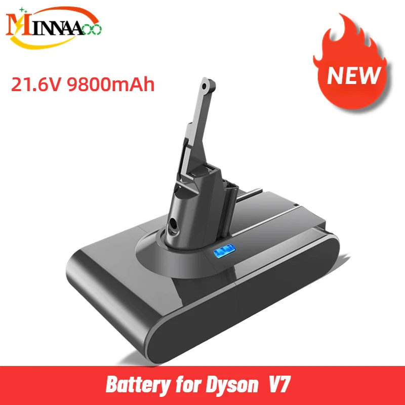 

For Dyson V7 Battery 21.6V 6800mAh/12800mAh Upgraded lithium FLUFFY V7 Animal V7 Pro 225403 229687 Tools Rechargeable Battery