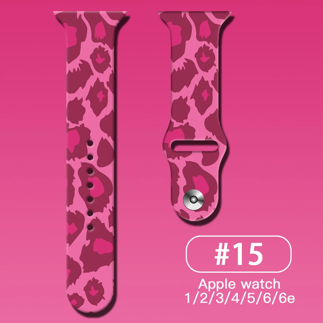 

Ремешок силиконовый для Apple Watch Band SE 7 6 5 4 3, браслет с животным меховым принтом для iWatch 42 мм 44 мм 45 мм 38 мм 40 мм 41 мм
