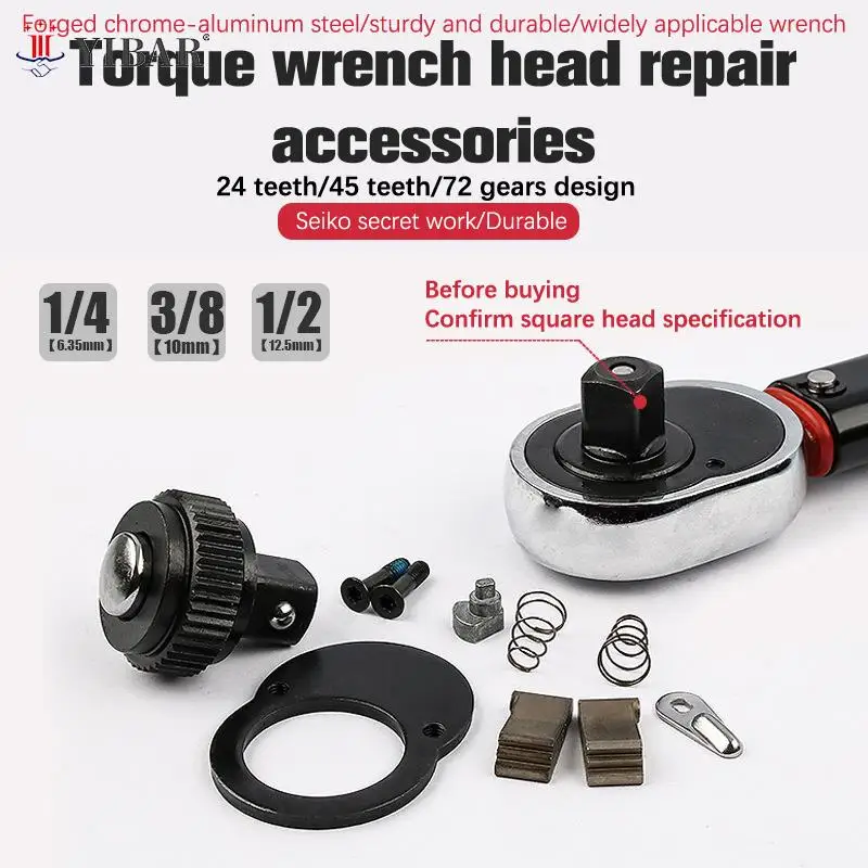 

1/4'' 3/8'' 1/2'' 24/45 Teeth Ratchet Socket Wrench Repair Accessory Spare Part Kit