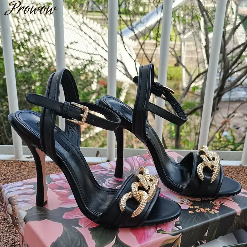

Женские сандалии из натуральной кожи, туфли-лодочки, открытый носок, высокий каблук, пикантные босоножки, Повседневная летняя обувь