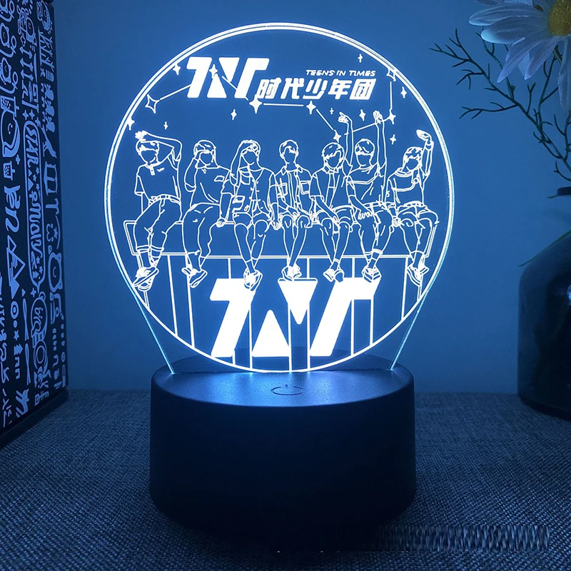 Teens in Times TNT Star Figure 3d Led Lamp For Bedroom Mange Avatar Night Lights Children's Room Decor Kid Birthday Gift
