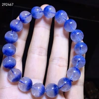 natural blue rutilated dumortierite quartz rare bracelet women men 11 3mm gemstone round beads rare reiki stone aaaaa