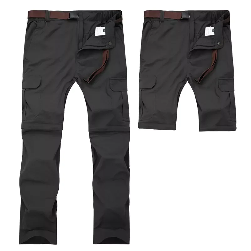 

Men Summer Detachable Breathable Cargo Trousers Male Hiking Trekking Fishing Removable Pants Jogger Big Size 7XL Quick Dry Pants