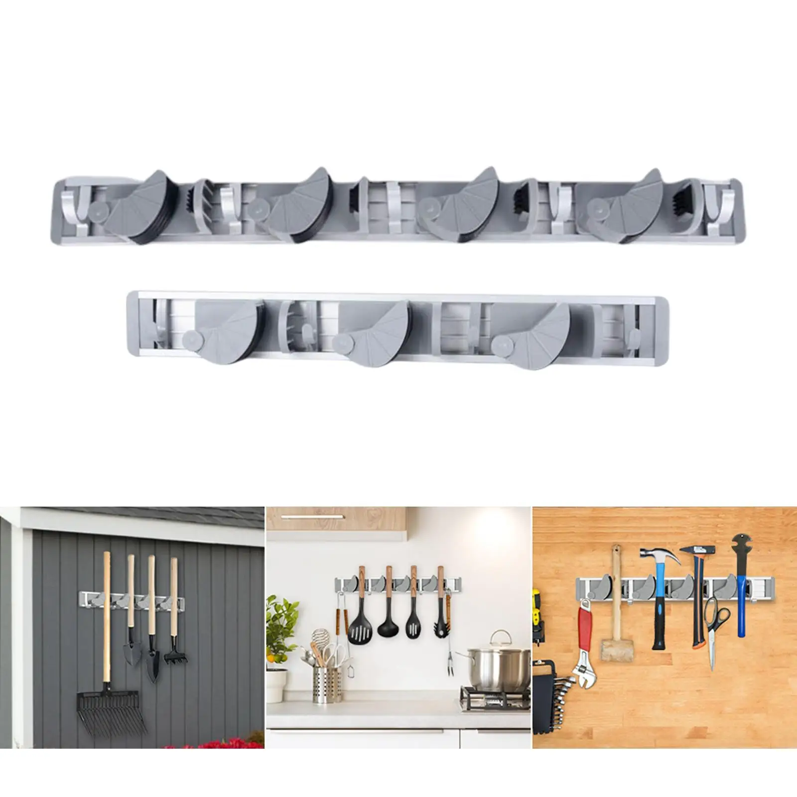 Mop Broom Hanger Sapce Saving Wall for Garage Laundry Room Bathroom