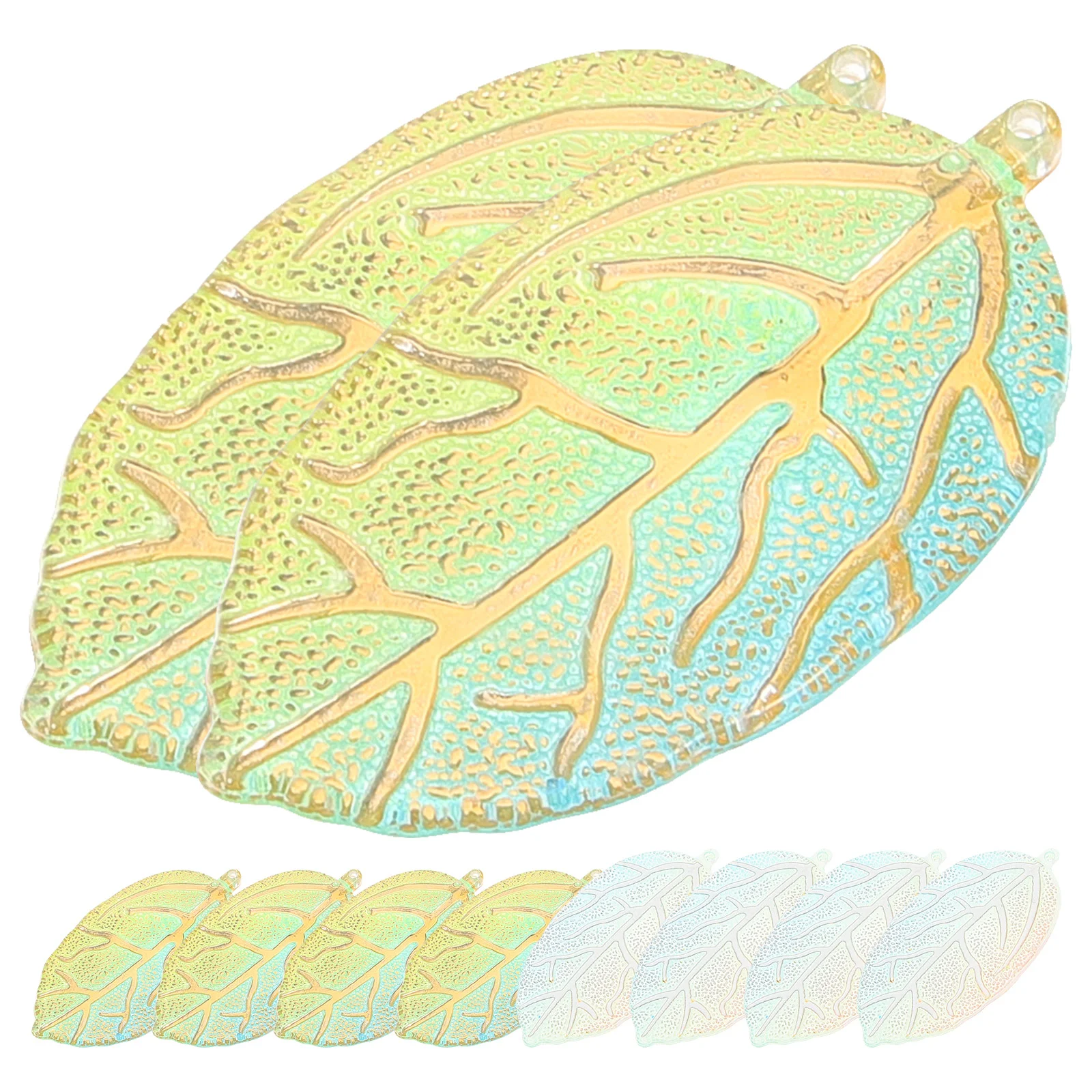 

20pcs Acrylic Leaf Charms Leaves Dangle Pendants Charms For Jewelry Necklaces Crafts Making