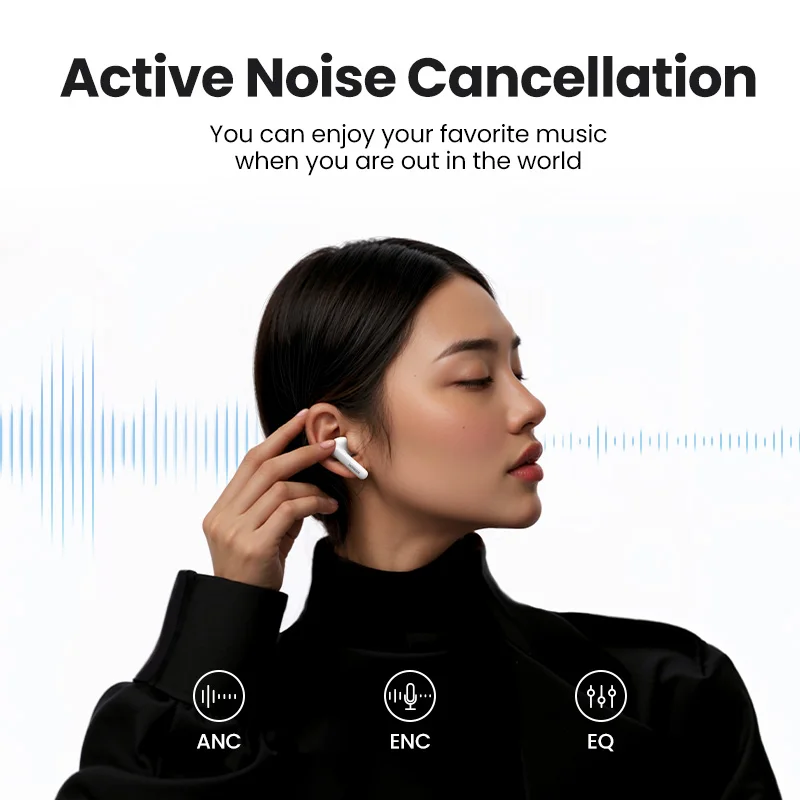 TWS-наушники UGREEN HiTune T3 Pro с поддержкой Bluetooth и активным шумоподавлением