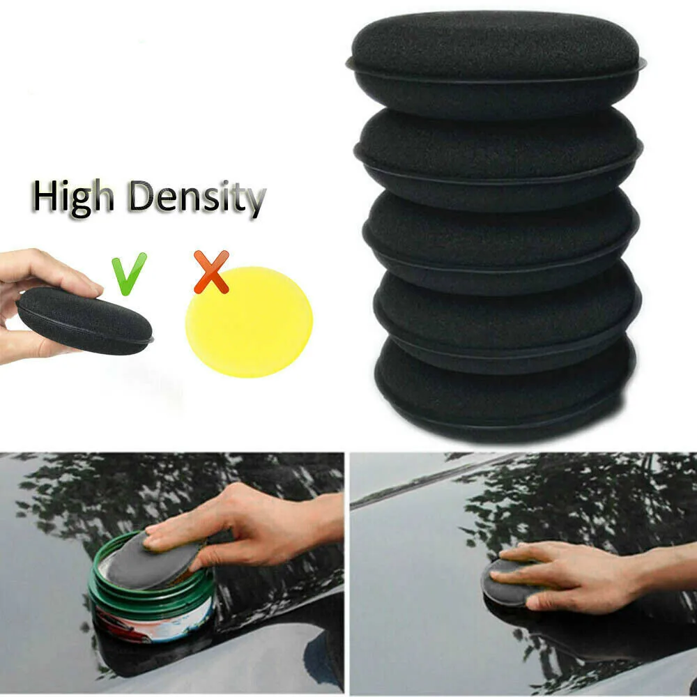

12pcs Car Waxing Polish Foam Sponge Wax Applicator Cleaning Detailing Pads Kit High Density Ultra Thick Foam Sponges