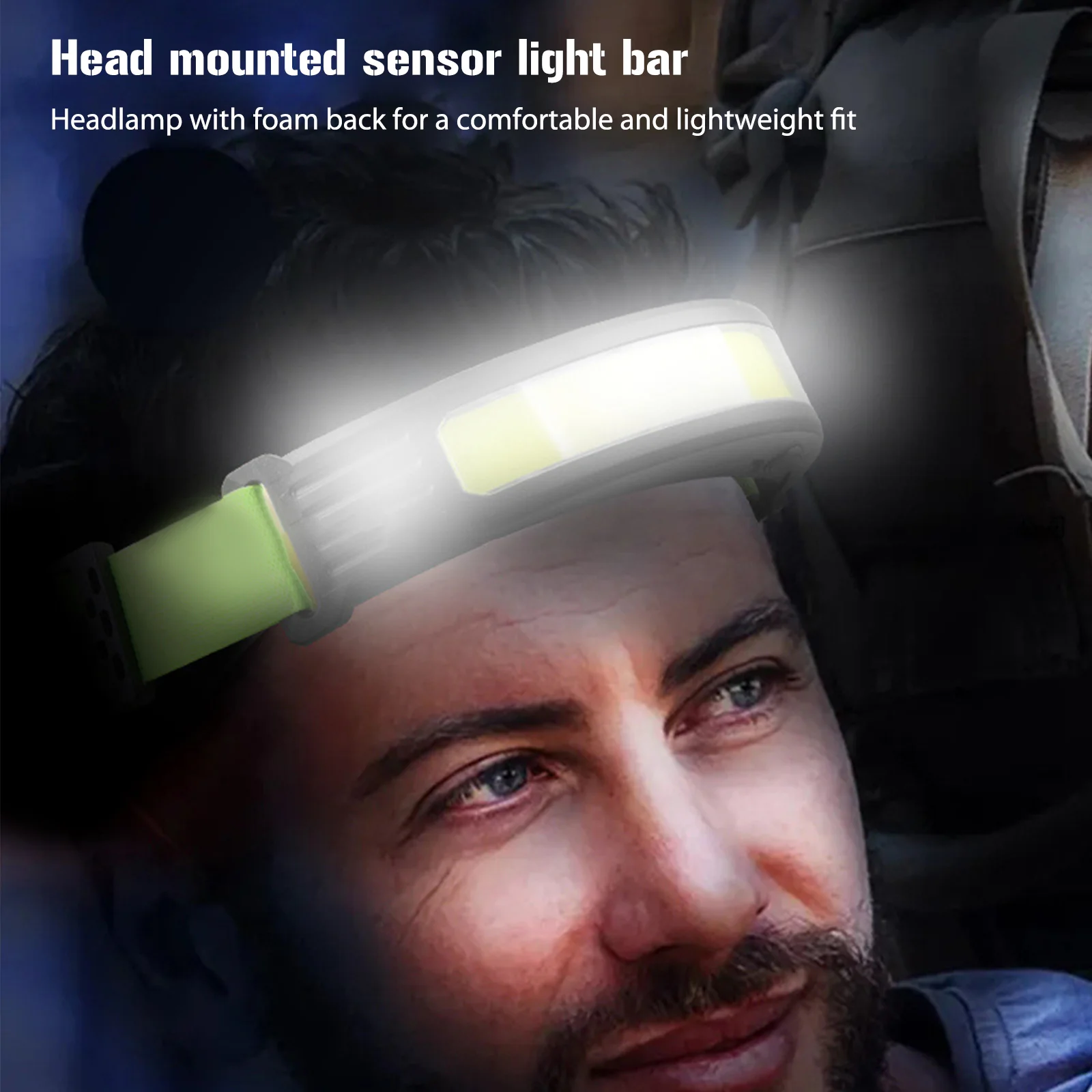 

Налобный фонарь со встроенным аккумулятором и COB светодиосветодиодный, мощный водонепроницаемый Головной фонарь для кемпинга и рыбалки, с ...