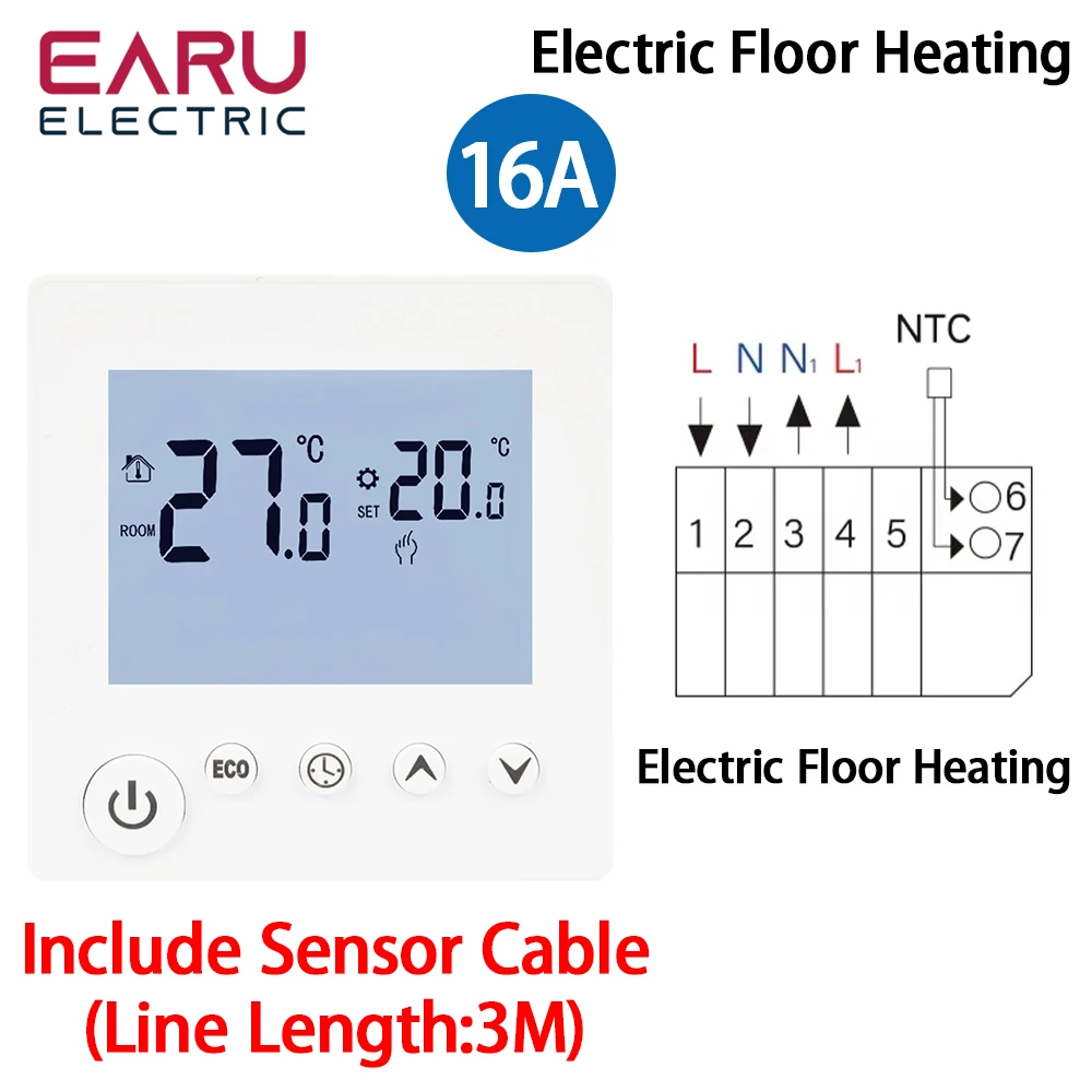 

EARUELECTRIC Термостат для теплых полов