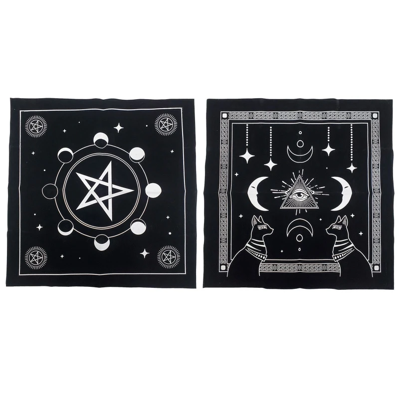 

Square Shape Pendulum Divination Altar Tablecloth Board Game Card Pad Runes Table Cloth Metaphysical Board Game Mat
