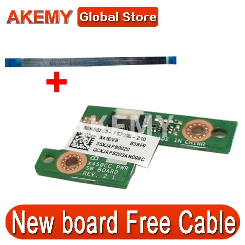

Akemy New ew Original Power button switch board with cable for Asus A450C X452C Y481C X450LD Y481L X452L X450LA A450L board
