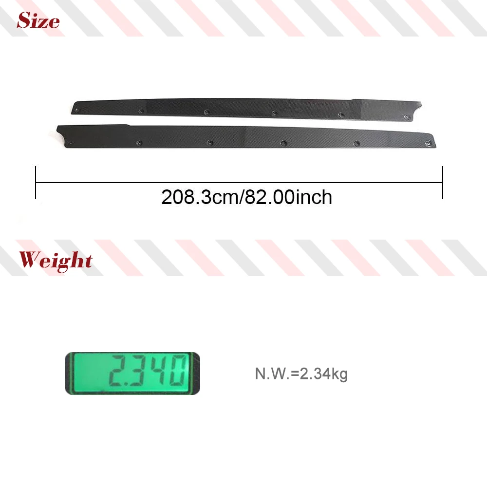 przedłużenie zderzaka bocznego samochodu do 4-drzwiowego sedana Tesla Model 3 2023 Dry Carbon Fiber Side Skirts Door Lip Protector Body Kits