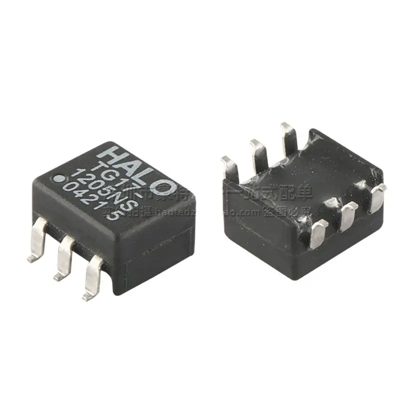 2PCS/imported patch miniature 6-pin 1.2MH 1:2.3CT high frequency pulse signal isolation transformer with tap TG71-1205NSLF - купить по