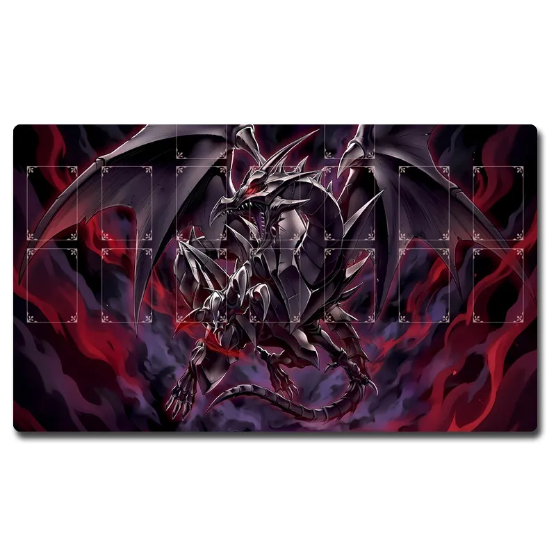 Фото Игровой коврик Yugioh Red-Eyes Transcend Black Dragon Yu-Gi-Oh! Коврик для карточных игр TCG OCG, резиновый коврик для дуэлей, коврик для мыши №4