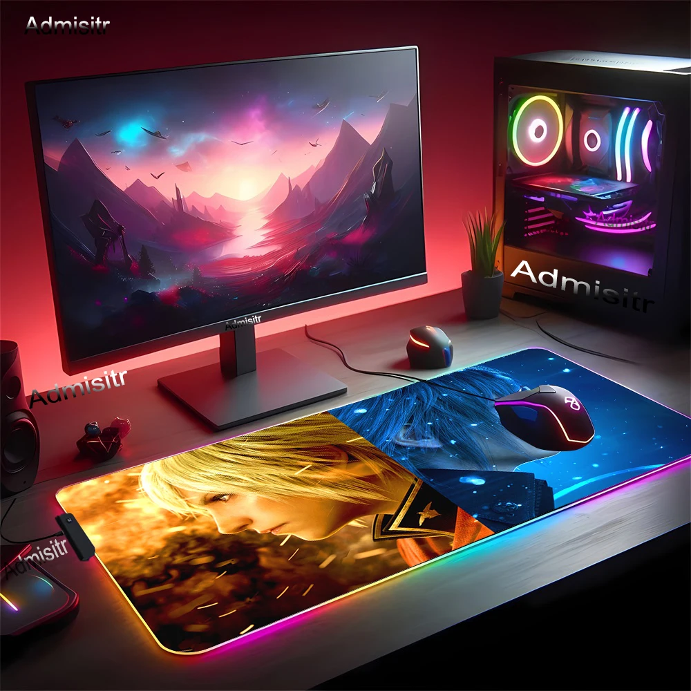 Final Fantasy XVI Люминесцентный коврик для мыши Rgb Коврик ноутбука Xxl Игровой Клавиатура