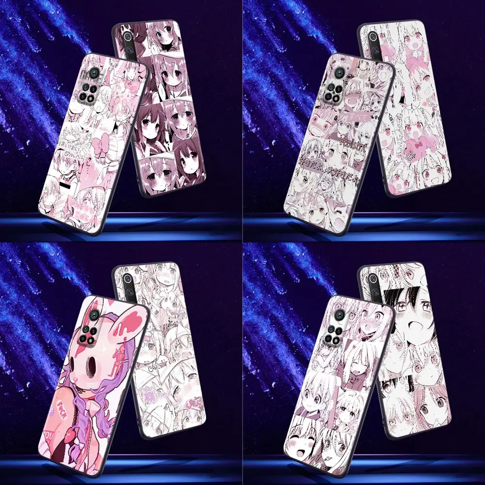 

Phone Case for Xiaomi Mi 9 9T SE Case 10T 10S MiA2 Lite CC9 Pro Note 10 Pro 5G Soft Silicone Cute Manga Nifty Pink Girl