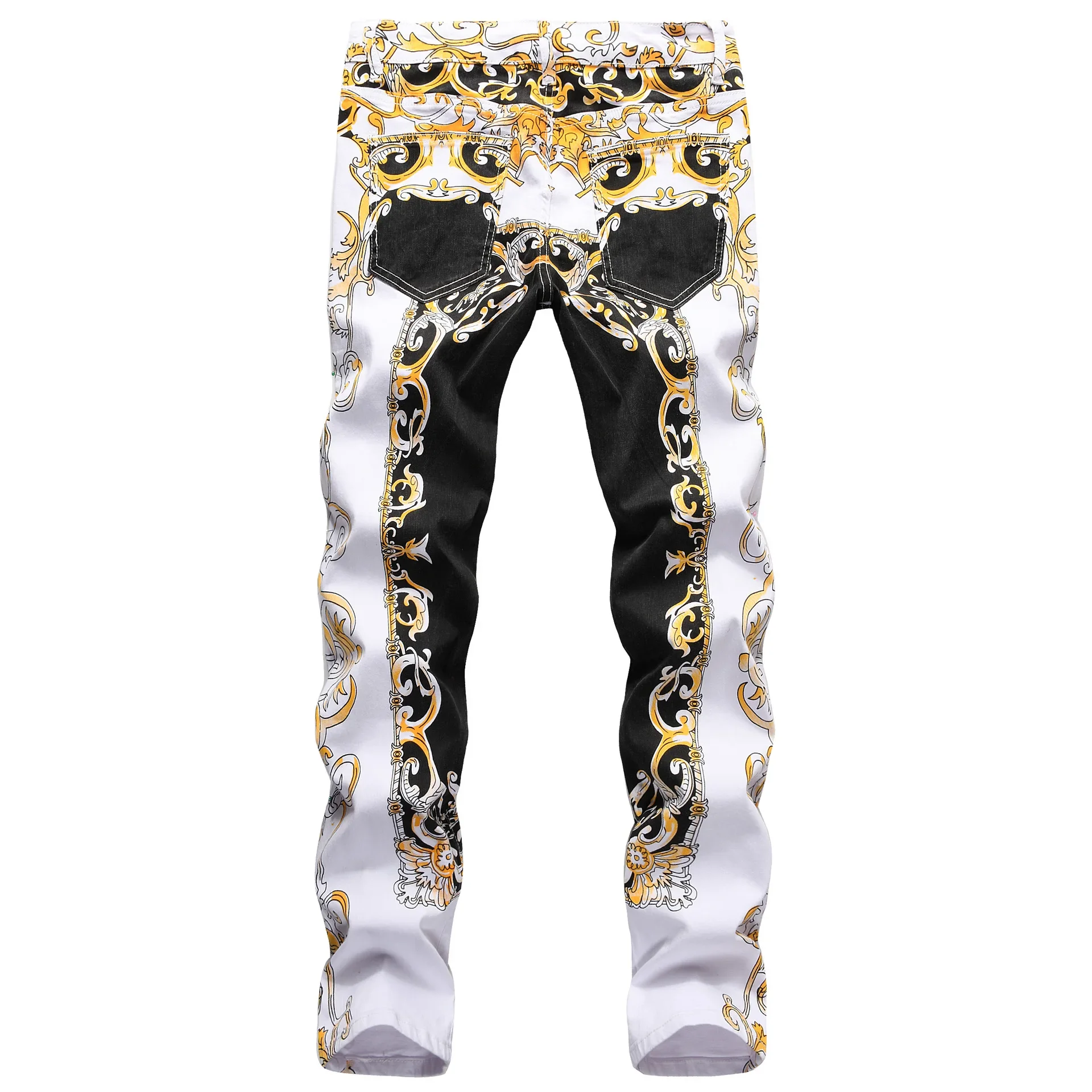 Мужские брюки-стрейч с принтом в европейском и американском стиле