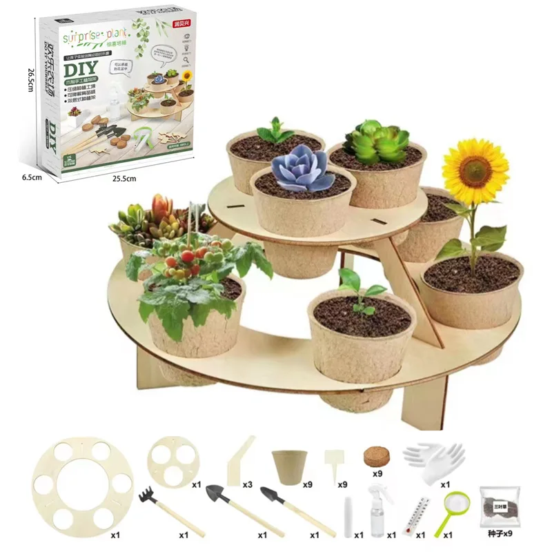 

Лидер продаж! Новый научный эксперимент, посадка «сделай сам», деревянная стойка, Горшечное растение, комнатный цветок, семена овощей, игрушка