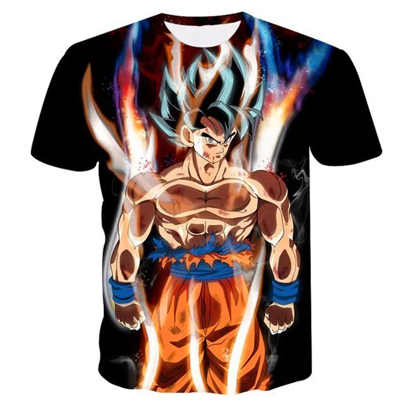 

Dragon Ball Casual Shirts The Almighty Goku 3D T Shirt Harajuku Graphic Short Sleeves T-Shirts Boys Tshirt Cartoon Girls Clothes