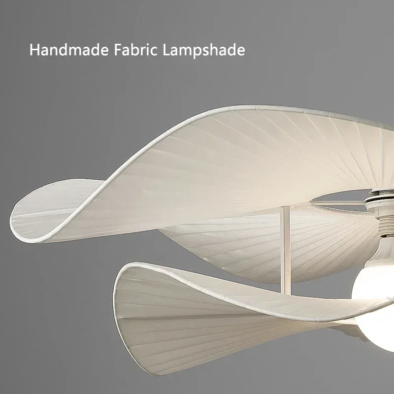 Современная люстра из белой ткани потолочный светильник ваби-саби шляпа