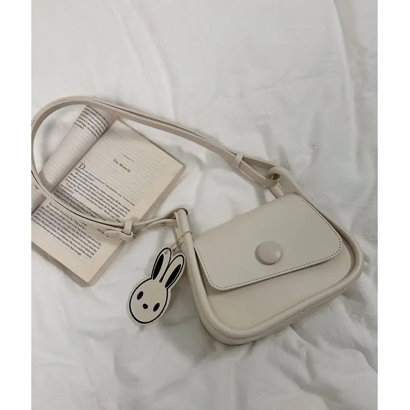 Richme Fashion Women Shoulder Bags 2023 Trend Solid Mini Zipper Bolso Mujer Kawaii Cartoon Korean Style Ladies PU Crossbody Bag