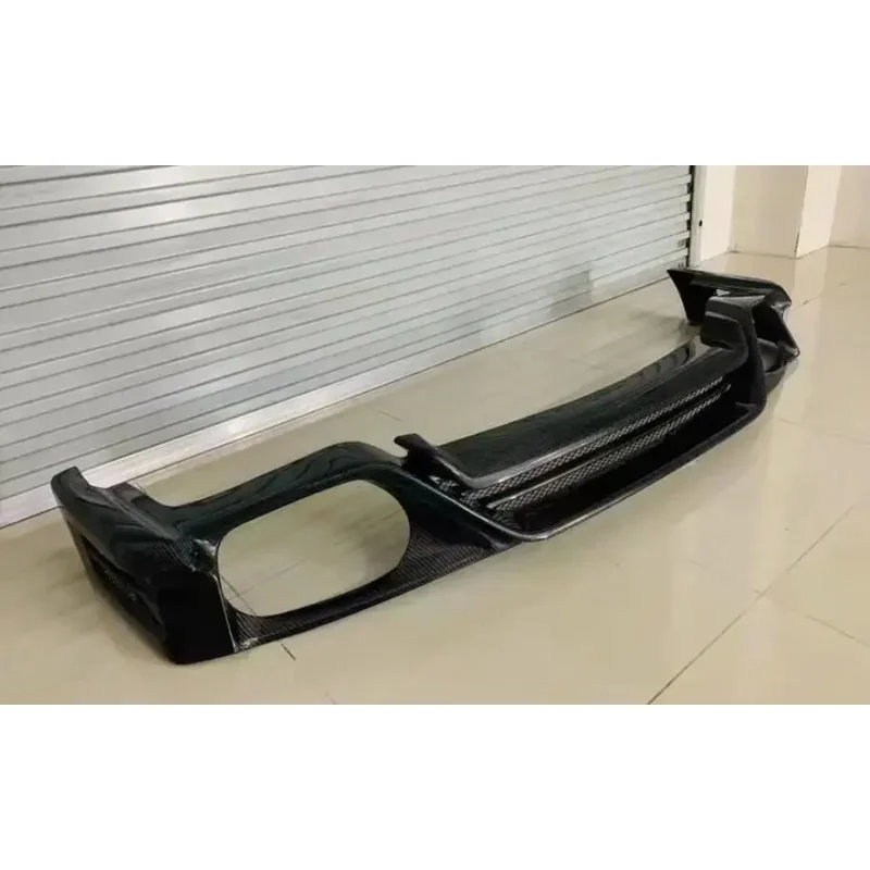 Настоящее углеродное волокно задний бампер диффузор багажник спойлер комплект