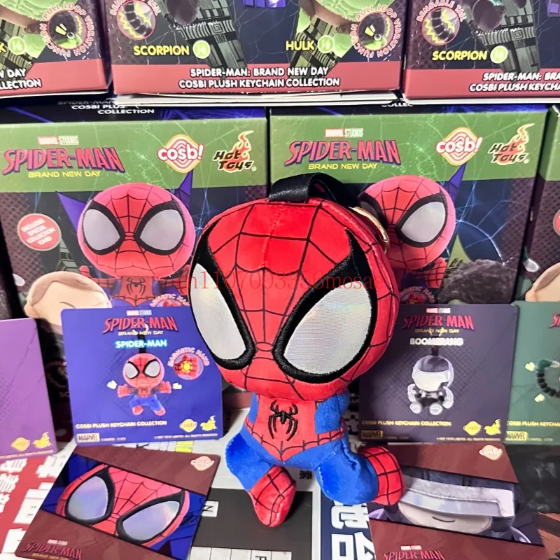 Фото Коллекционный плюшевый брелок-подвеска Hot Toys Cosbi Spider-Man Marvel из серии New Day, в слепой коробке, для взрослых коллекционеров, декор, подарки №4