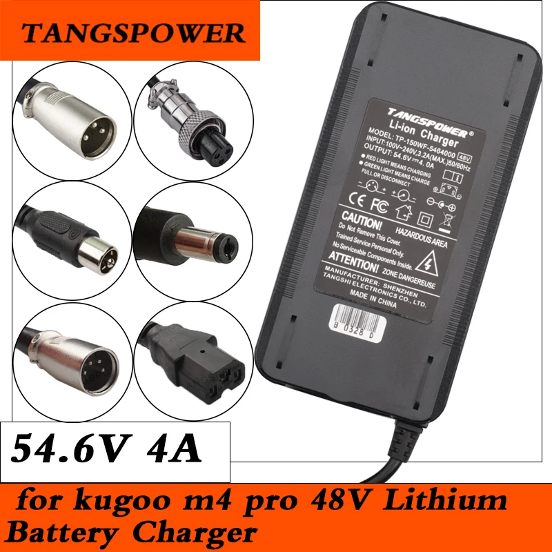 54.6V 4A Li-ion Battery Charger For 48V 13S Kugoo G1 Electric Scooter wheelchair Li-ion Battery Electric Bike Charger