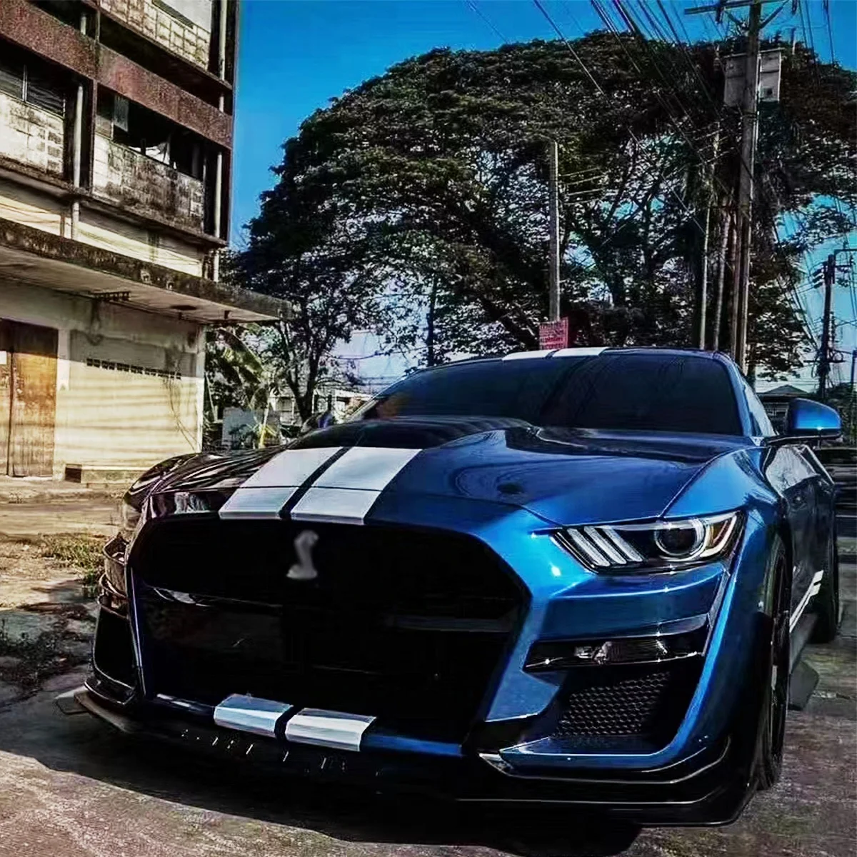 Автомобильные бамперы для Ford Mustang 2015 2016 2017 года обновленная модель GT500 Shelby с